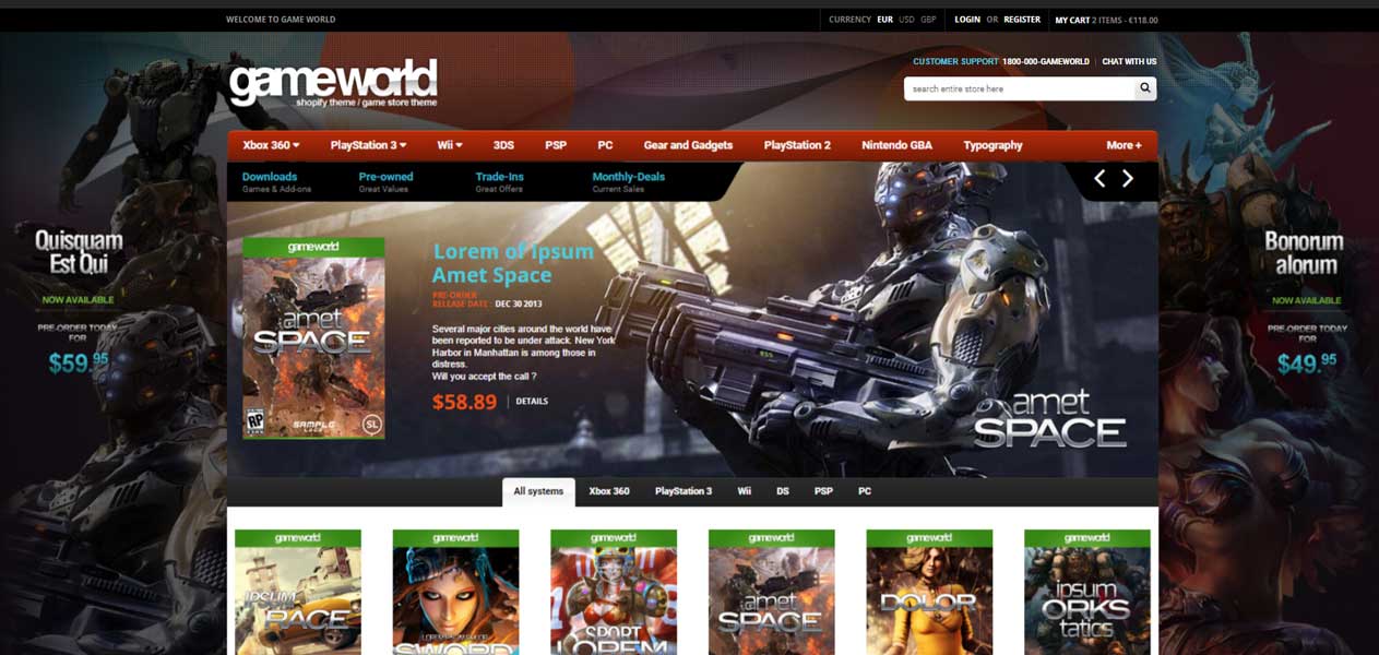 Responsive HTML Theme - GameWorld