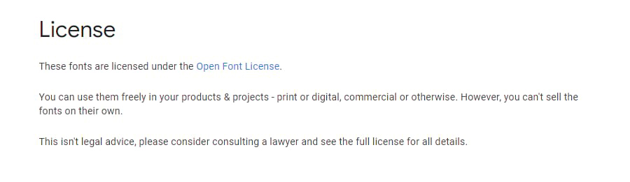 font license