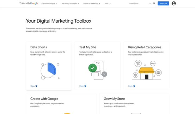 Google digital marketing toolbox