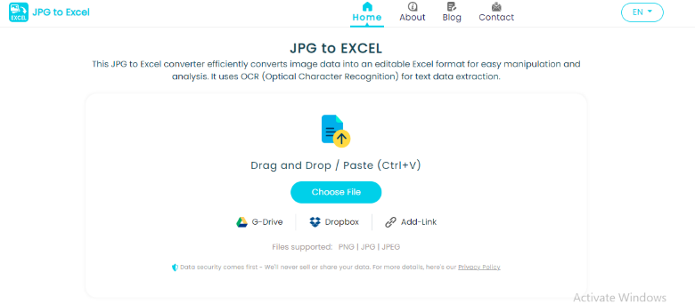 JPGtoExcel